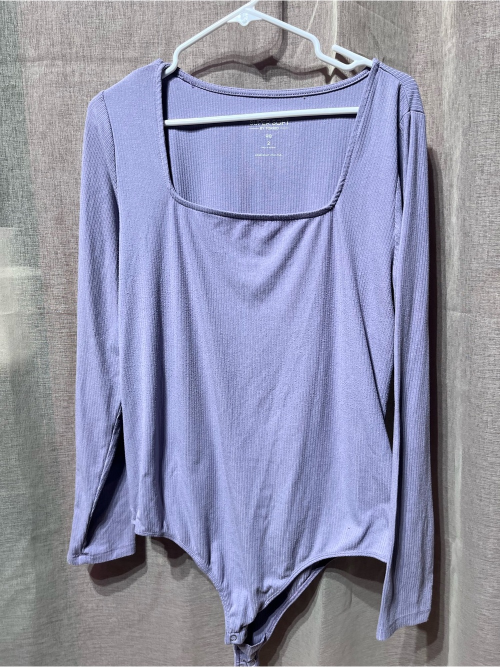 Torrid square neck knit lavender bodysuit